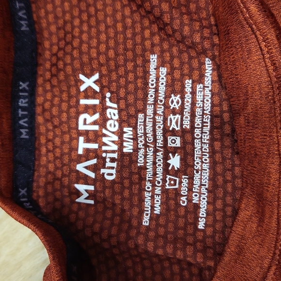 Matrix Long Sleeve Shirt, Medium, Red - Picture 2 of 4